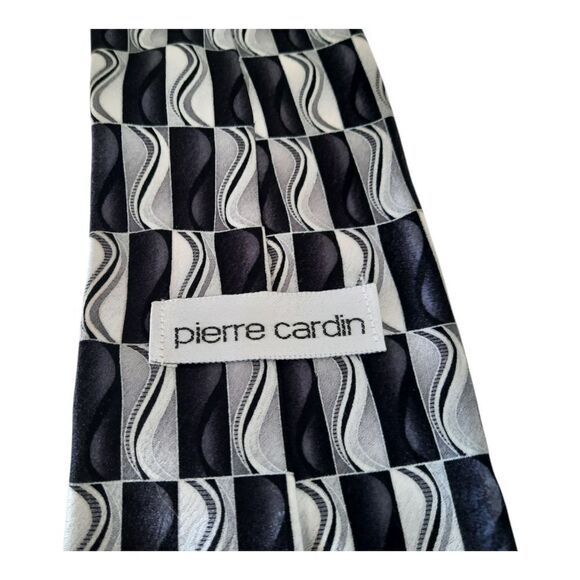 Pierre Cardin Abstract Print Silk Tie - Picture 2 of 3